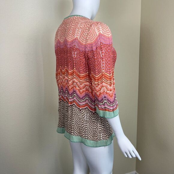 Soft Surroundings Women Size 3X Rosita Open Crochet Knit Pullover Cotton Sweater - Picture 10 of 14